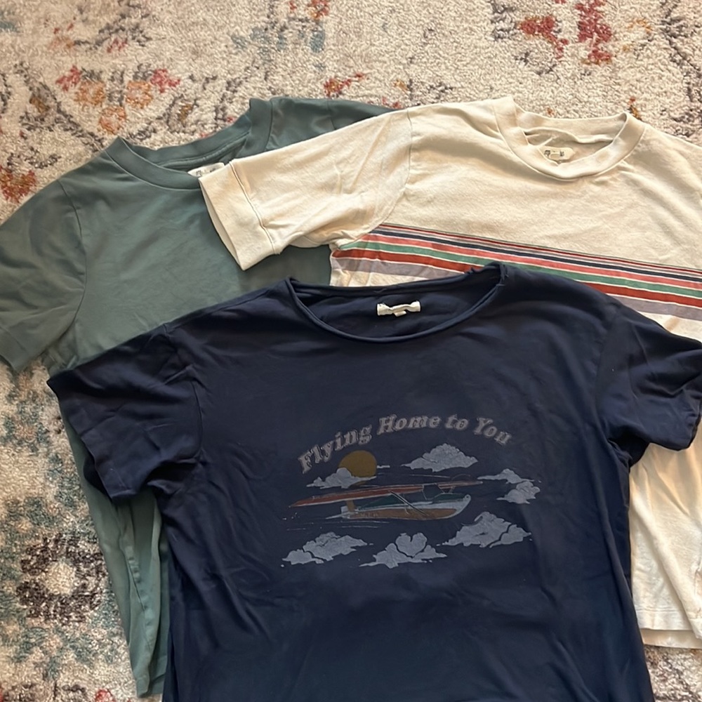 3 Madewell Cotton tshirts